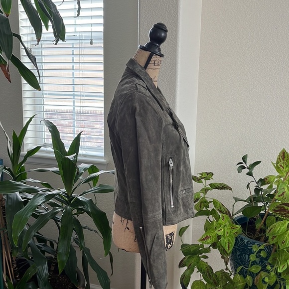 NWOT SL8 Genuine suede moto jacket, SL8. Size L Color Green. This jacket - Picture 7 of 12